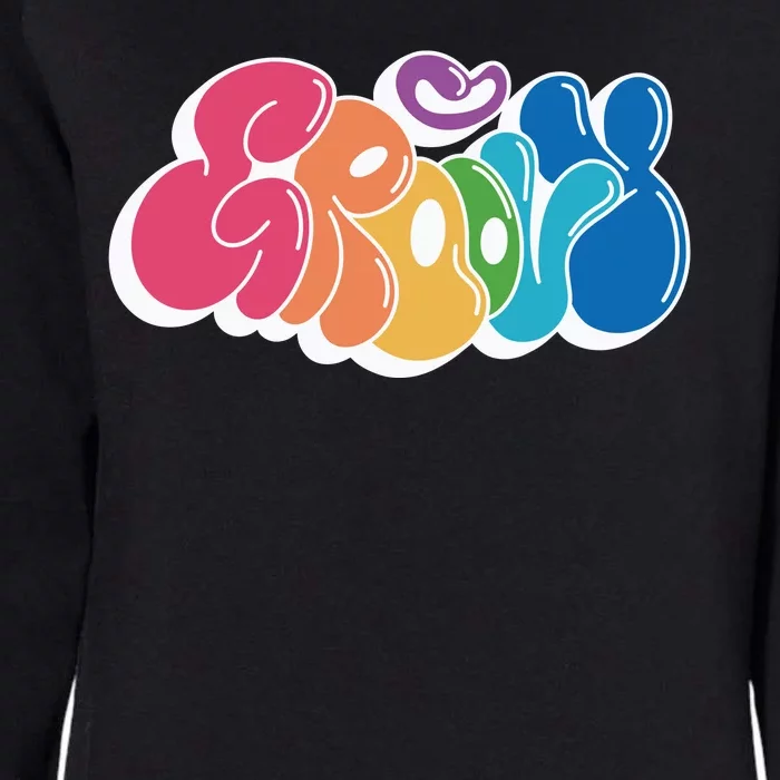 Groovy Retro Colorful Womens California Wash Sweatshirt