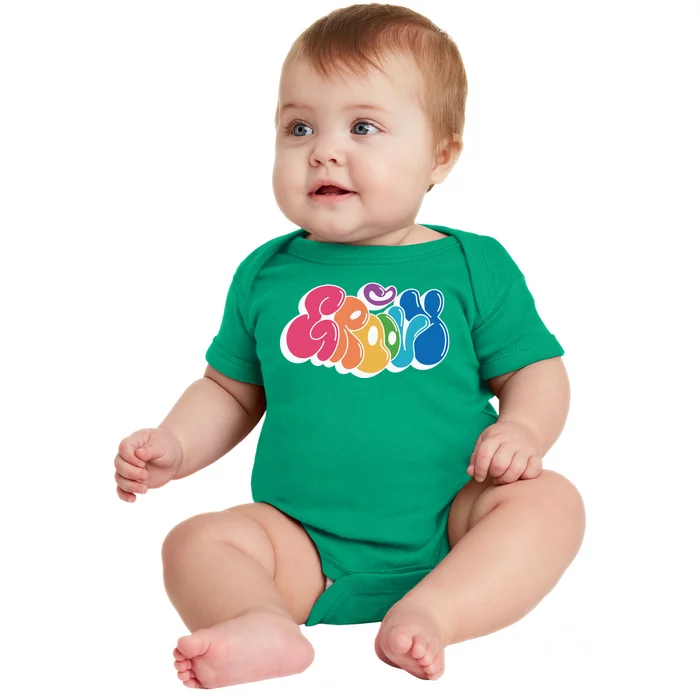 Groovy Retro Colorful Baby Bodysuit