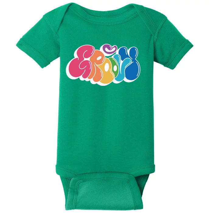 Groovy Retro Colorful Baby Bodysuit