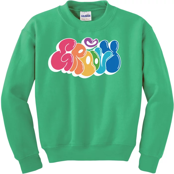 Groovy Retro Colorful Kids Sweatshirt