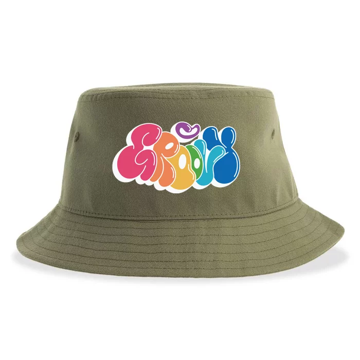 Groovy Retro Colorful Sustainable Bucket Hat