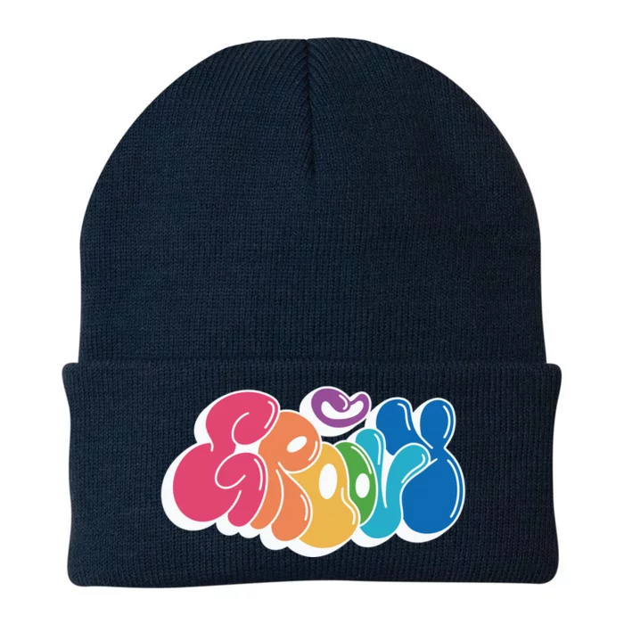 Groovy Retro Colorful Knit Cap Winter Beanie