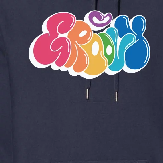 Groovy Retro Colorful Premium Hoodie