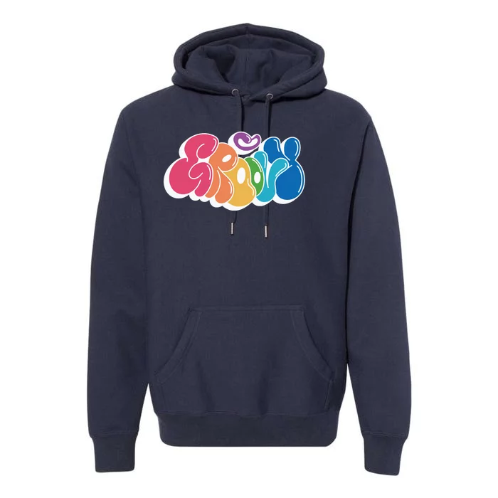 Groovy Retro Colorful Premium Hoodie