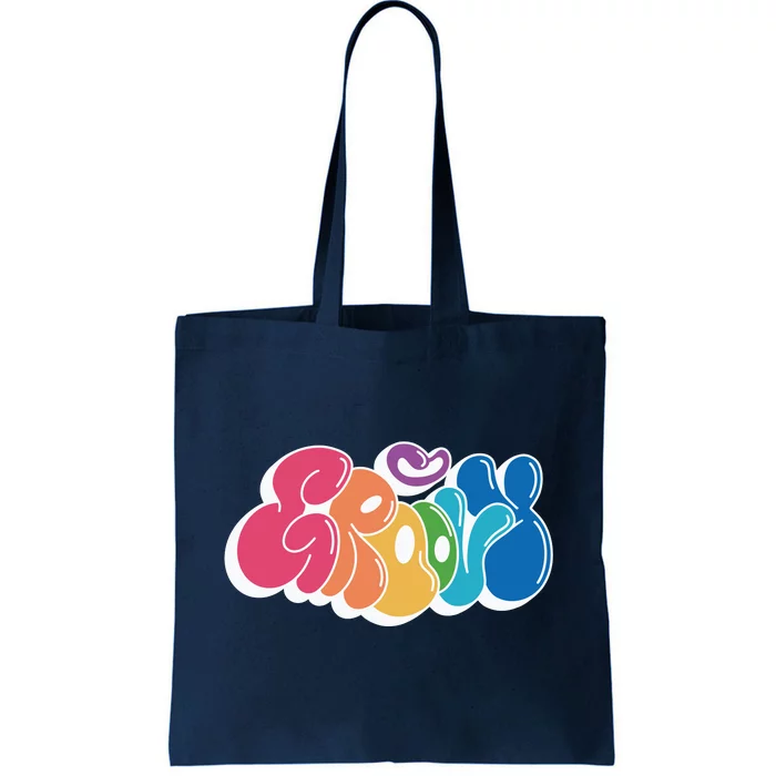 Groovy Retro Colorful Tote Bag