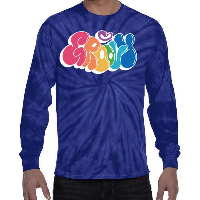 Groovy Retro Colorful Tie-Dye Long Sleeve Shirt