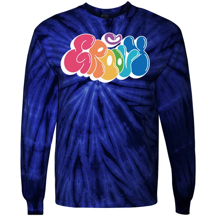 Groovy Retro Colorful Tie-Dye Long Sleeve Shirt