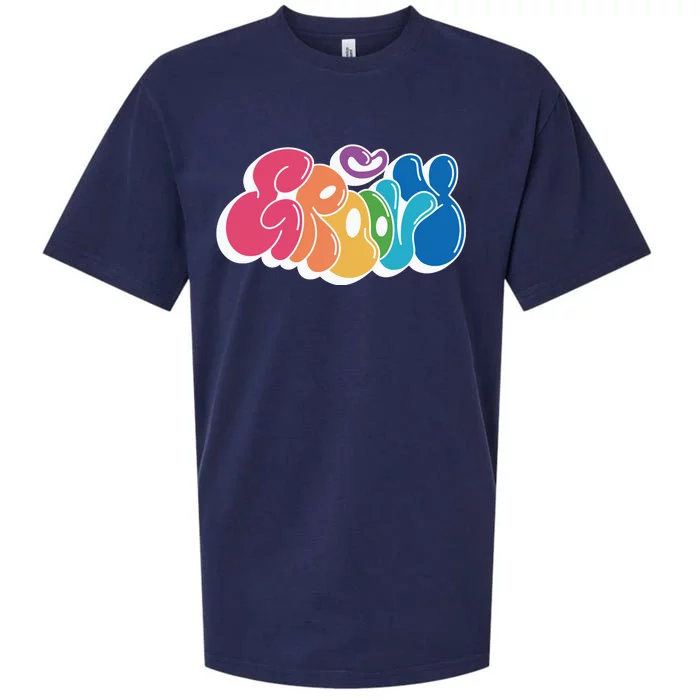 Groovy Retro Colorful Sueded Cloud Jersey T-Shirt