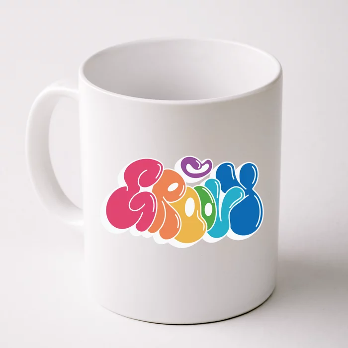 Groovy Retro Colorful Front & Back Coffee Mug