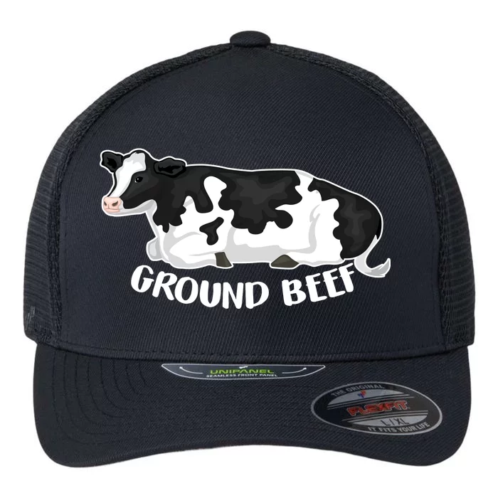 Ground Beef Funny Cow Flexfit Unipanel Trucker Cap