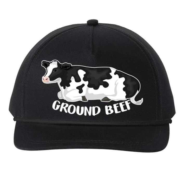 Ground Beef Funny Cow Snapback Five-Panel Rope Hat