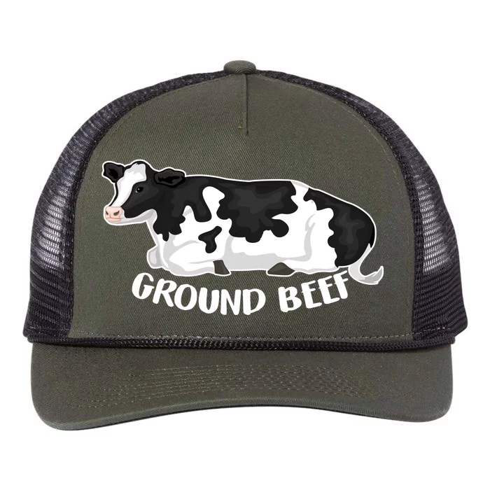 Ground Beef Funny Cow Retro Rope Trucker Hat Cap