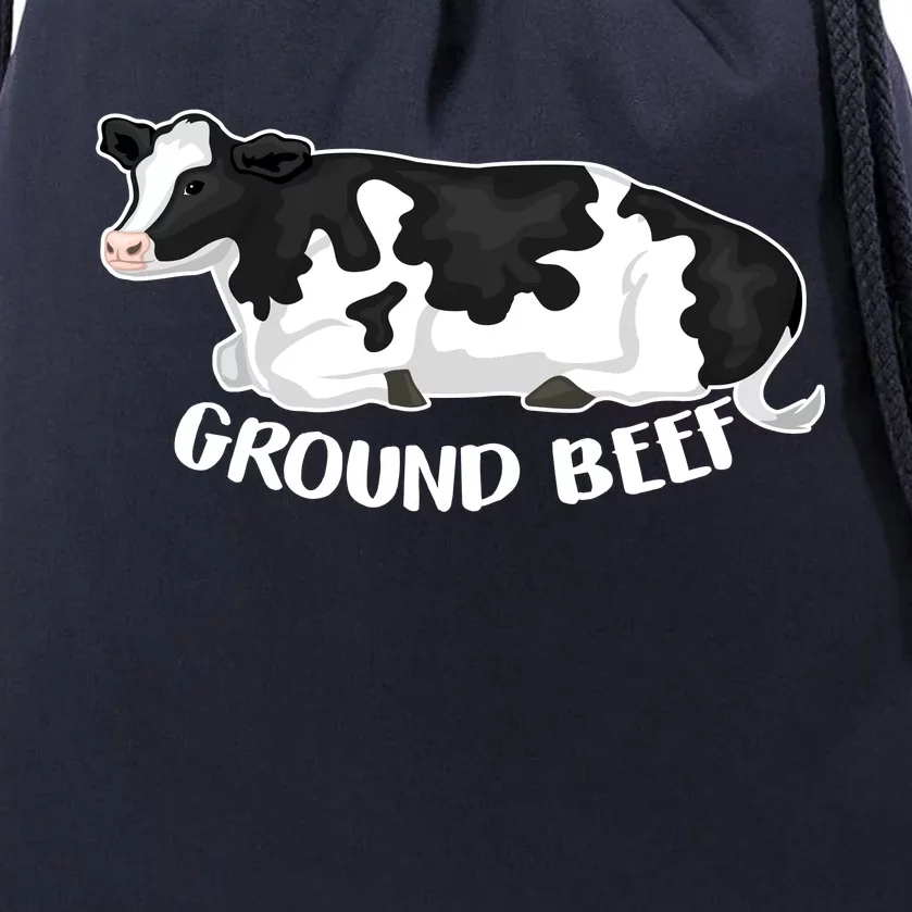 Ground Beef Funny Cow Drawstring Bag