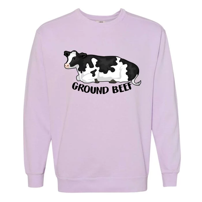 Ground Beef Funny Cow Garment-Dyed Sweatshirt