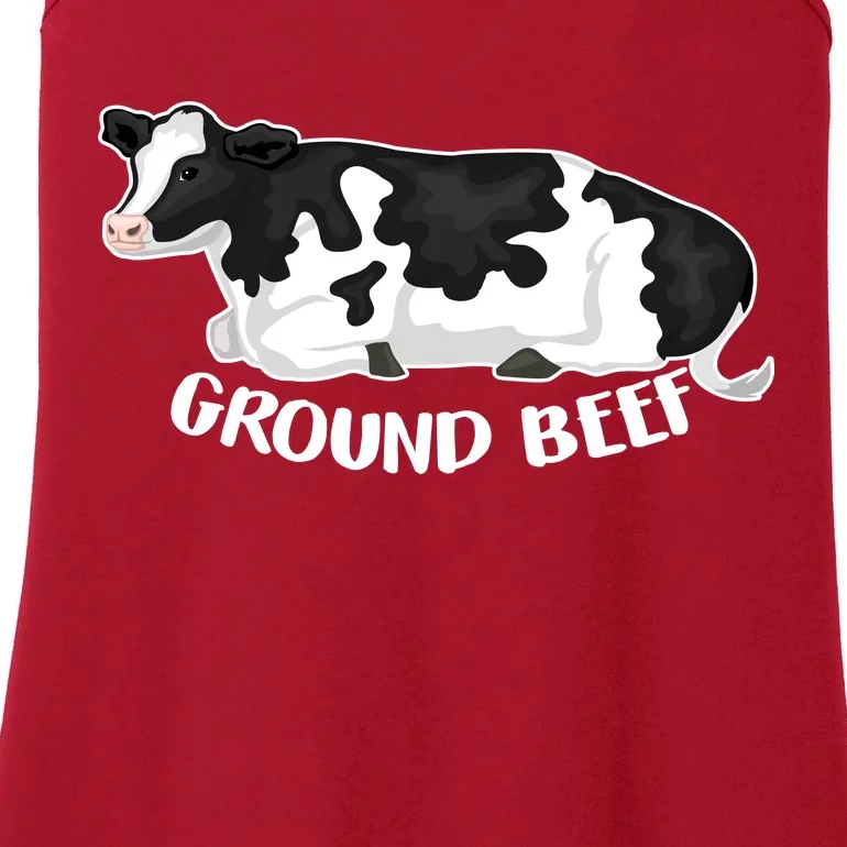 Ground Beef Funny Cow Ladies Essential Tank