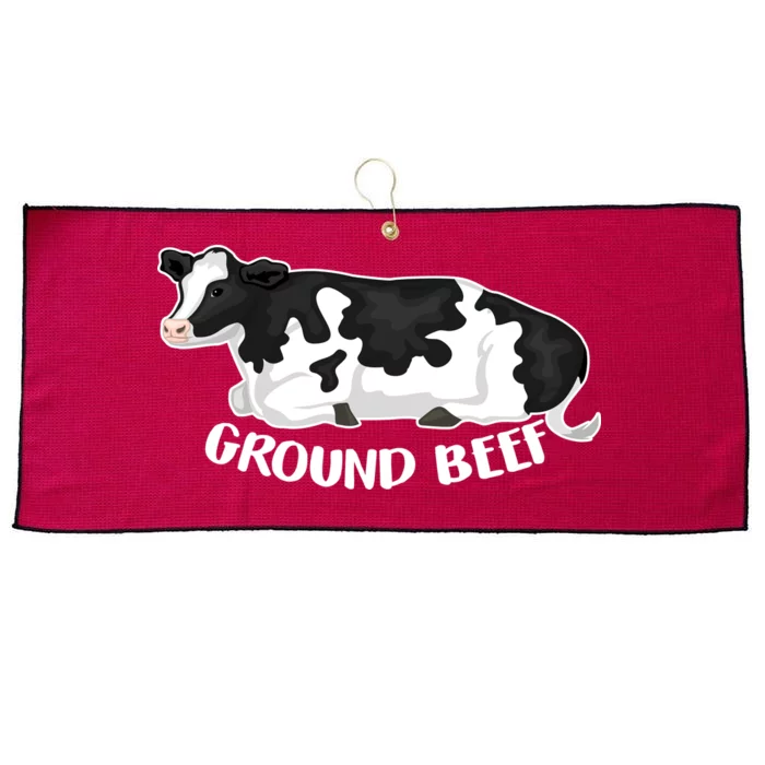 Ground Beef Funny Cow Large Microfiber Waffle Golf Towel