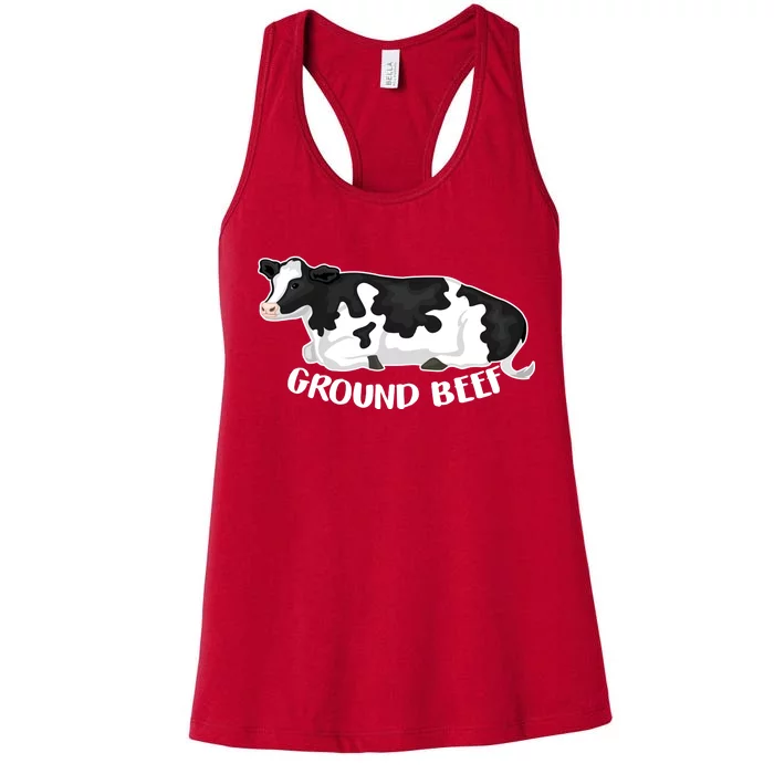 Ground Beef Funny Cow Women's Racerback Tank