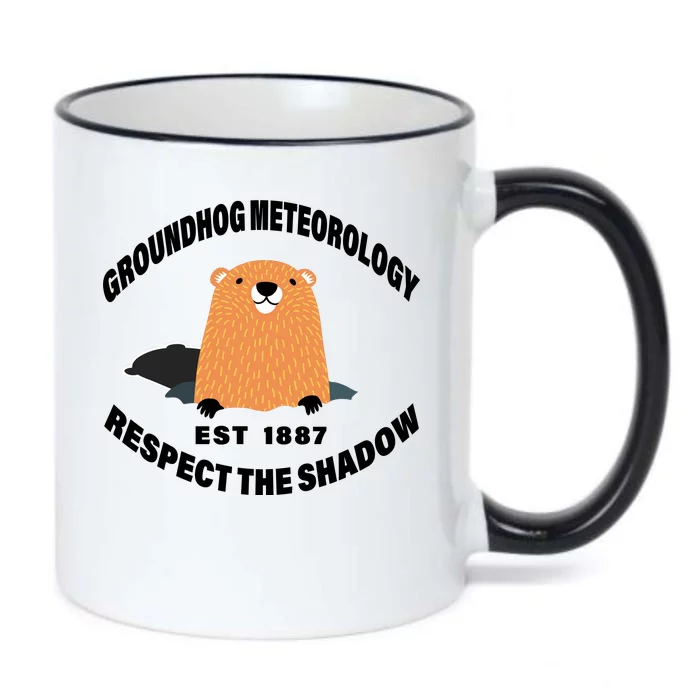 Groundhog Meteorology Respect The Shadow Black Color Changing Mug