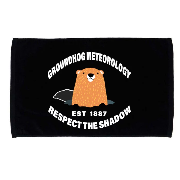 Groundhog Meteorology Respect The Shadow Microfiber Hand Towel