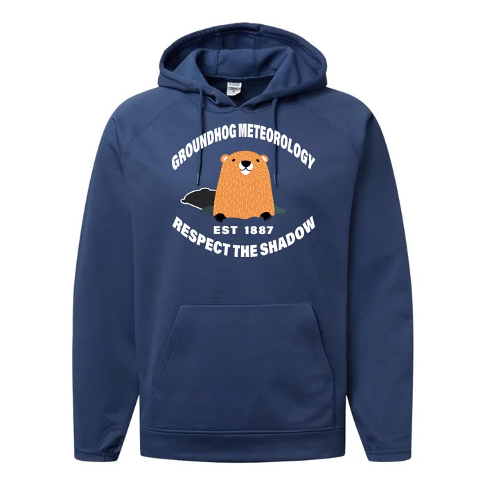 Groundhog Meteorology Respect The Shadow Performance Fleece Hoodie