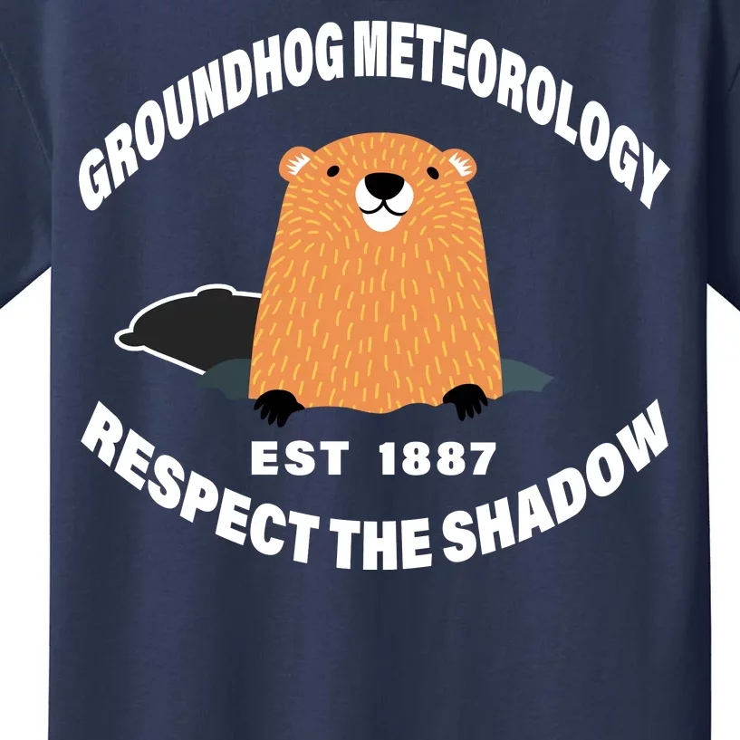 Groundhog Meteorology Respect The Shadow Kids T-Shirt