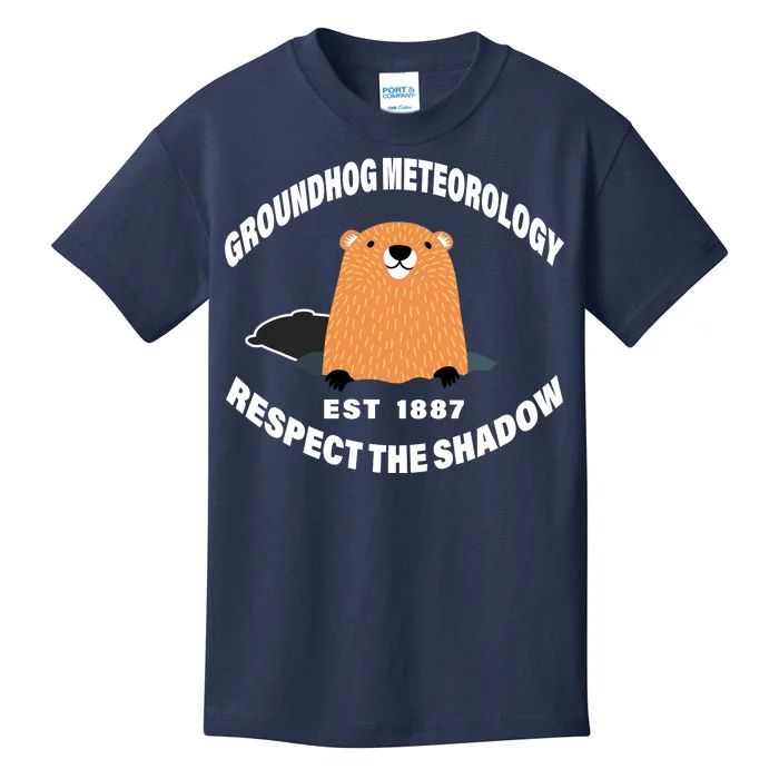 Groundhog Meteorology Respect The Shadow Kids T-Shirt