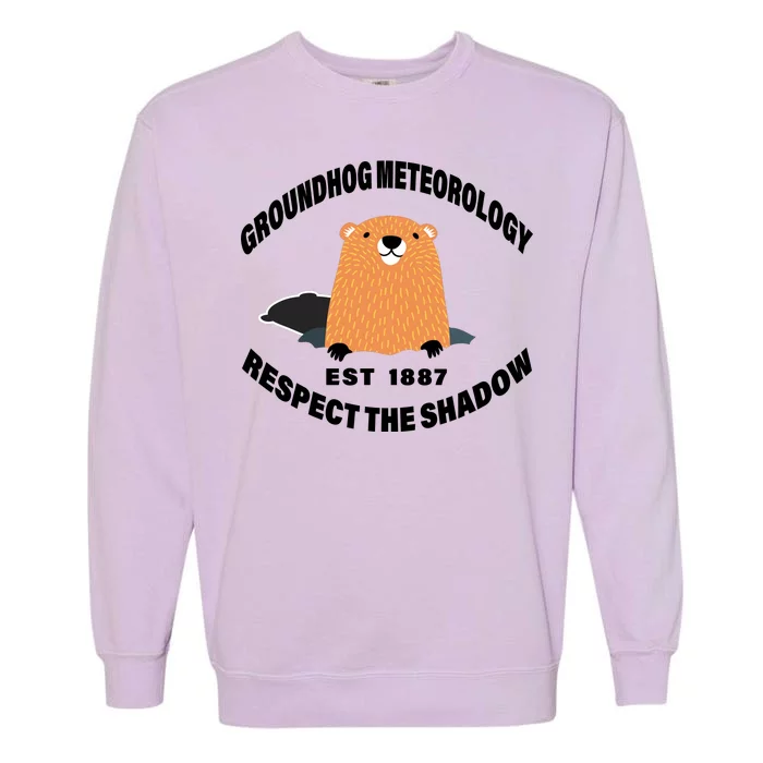 Groundhog Meteorology Respect The Shadow Garment-Dyed Sweatshirt