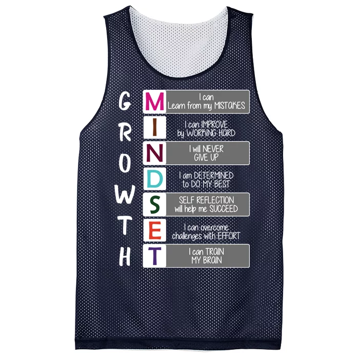 Growth Mindset Mesh Reversible Basketball Jersey Tank