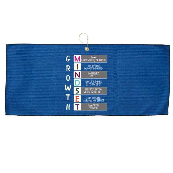 Growth Mindset Large Microfiber Waffle Golf Towel