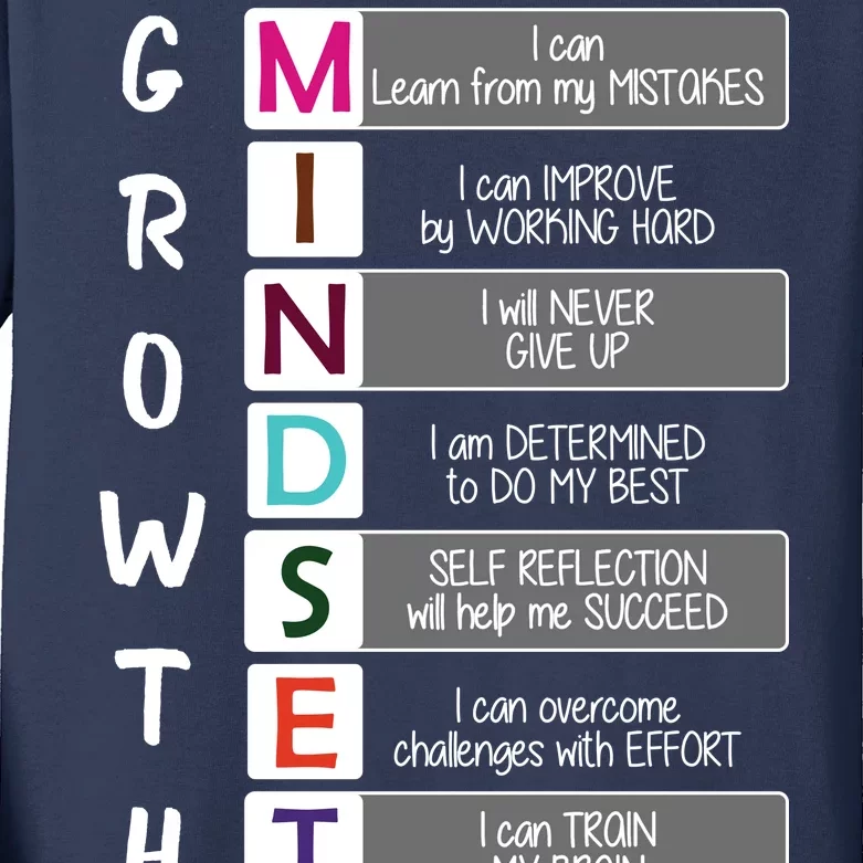 Growth Mindset Kids Long Sleeve Shirt