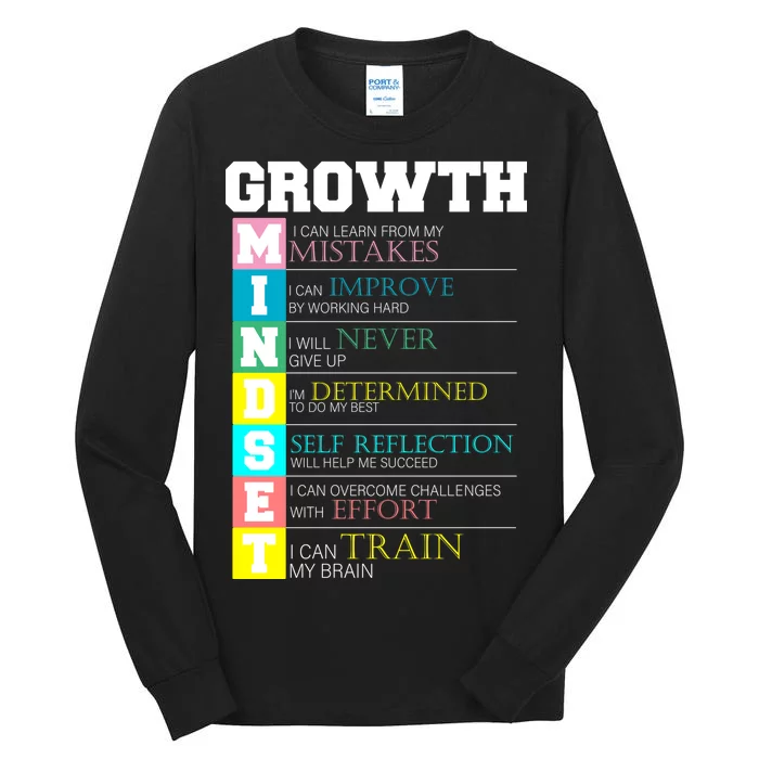 Growth New Mindset And Resolution Tall Long Sleeve T-Shirt