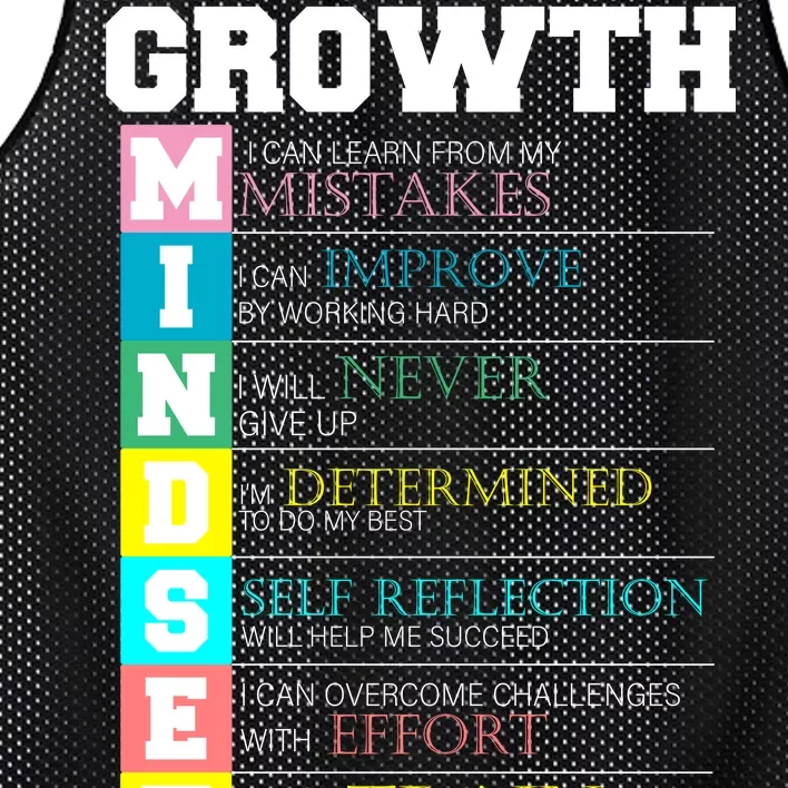 Growth New Mindset And Resolution Mesh Reversible Basketball Jersey Tank