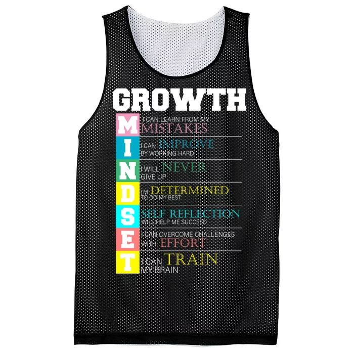 Growth New Mindset And Resolution Mesh Reversible Basketball Jersey Tank