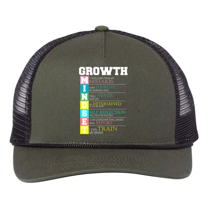 Growth New Mindset And Resolution Retro Rope Trucker Hat Cap