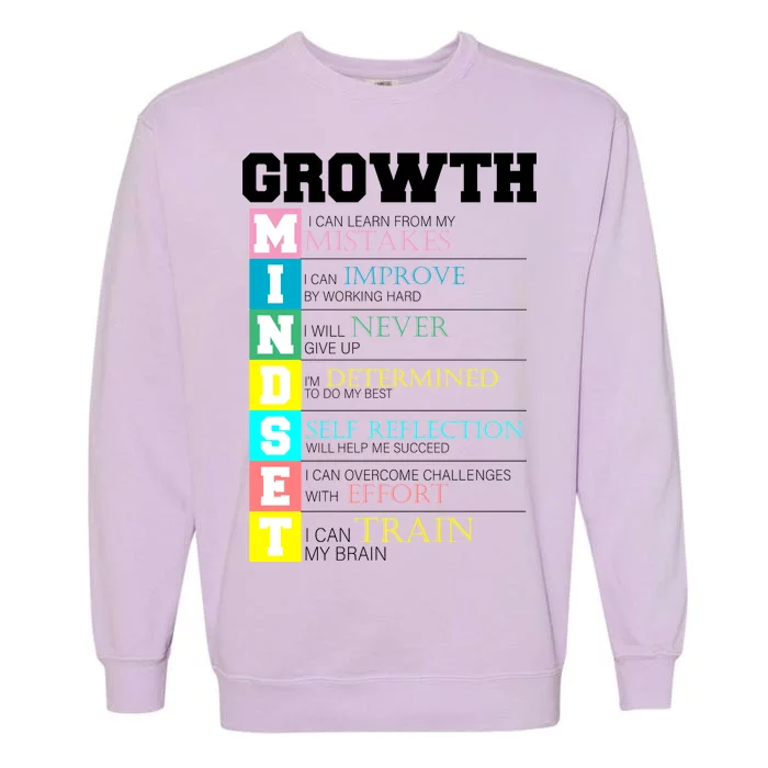 Growth New Mindset And Resolution Garment-Dyed Sweatshirt