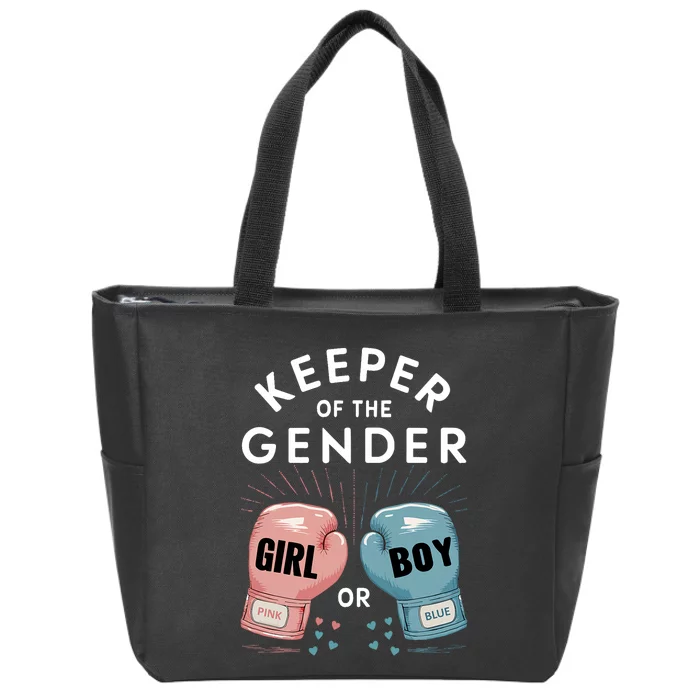 Gender Reveal Party Keeper Of Gender Boxing Zip Tote Bag