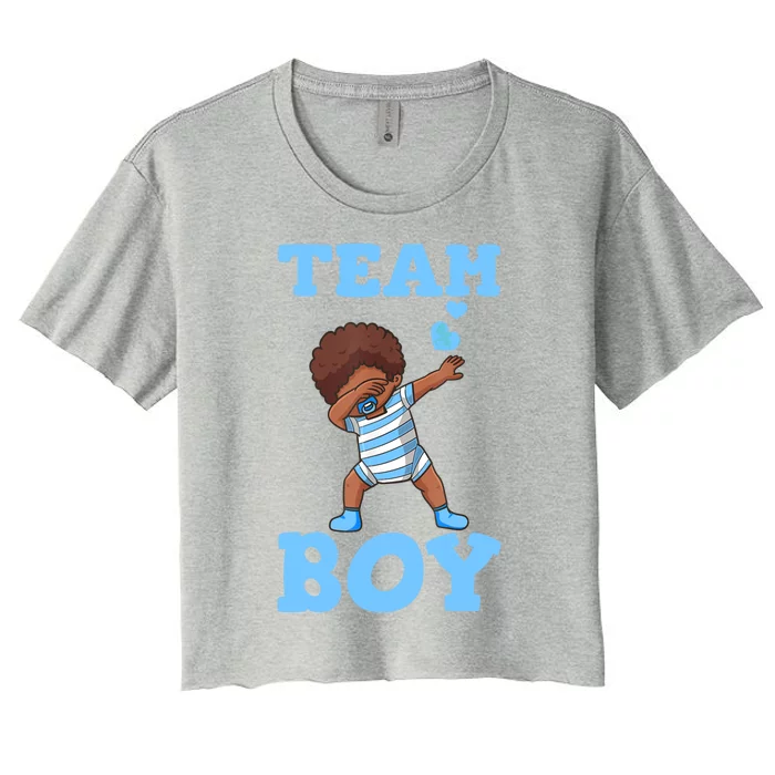 Gender Reveal Party Team Boy Women's Crop Top Tee