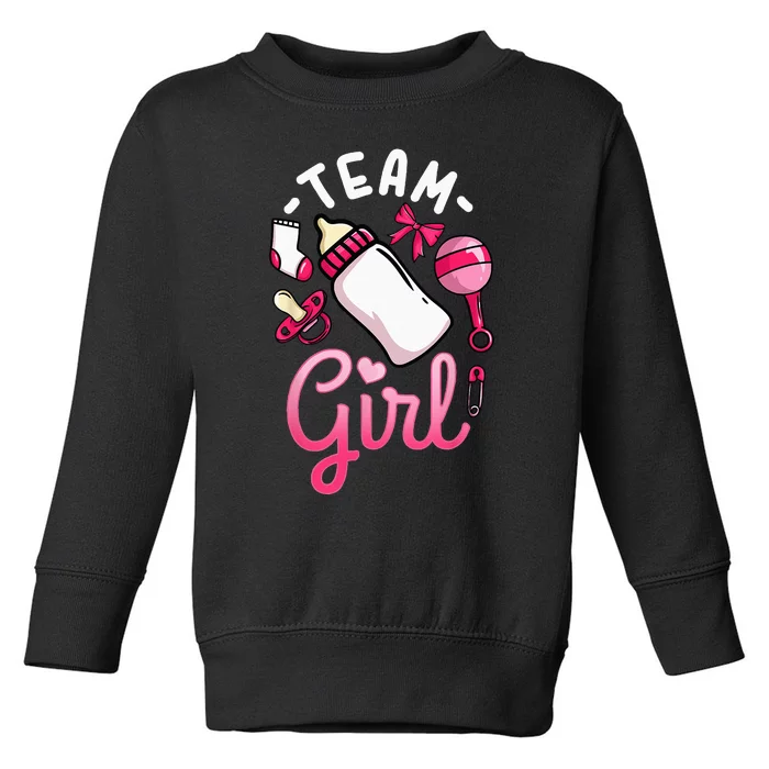 Gender Reveal Party Team Girl Toddler Sweatshirt