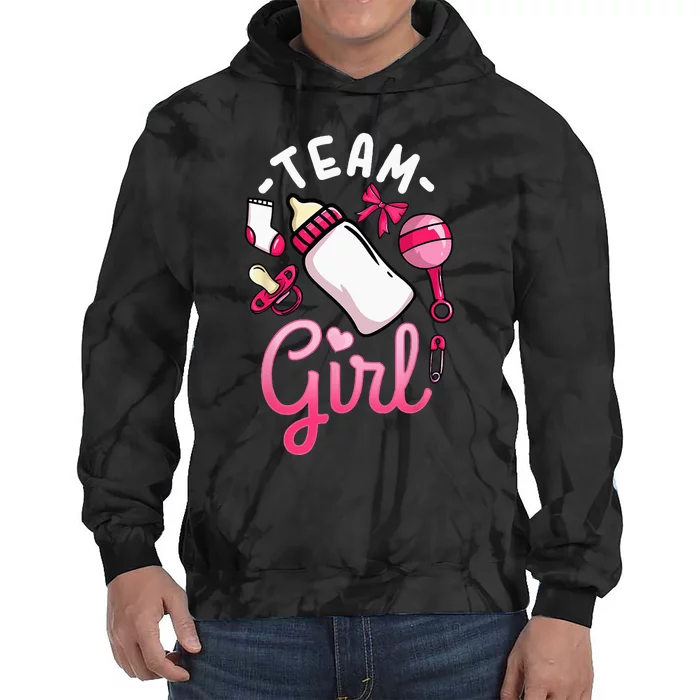 Gender Reveal Party Team Girl Tie Dye Hoodie