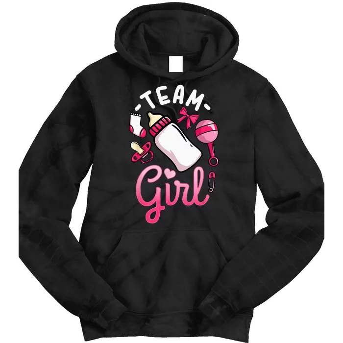 Gender Reveal Party Team Girl Tie Dye Hoodie