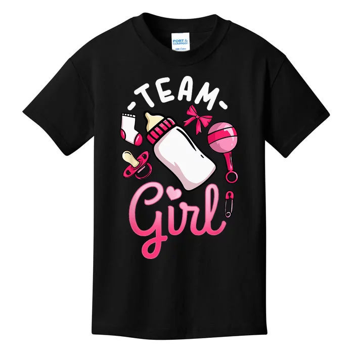 Gender Reveal Party Team Girl Kids T-Shirt