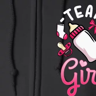 Gender Reveal Party Team Girl Full Zip Hoodie