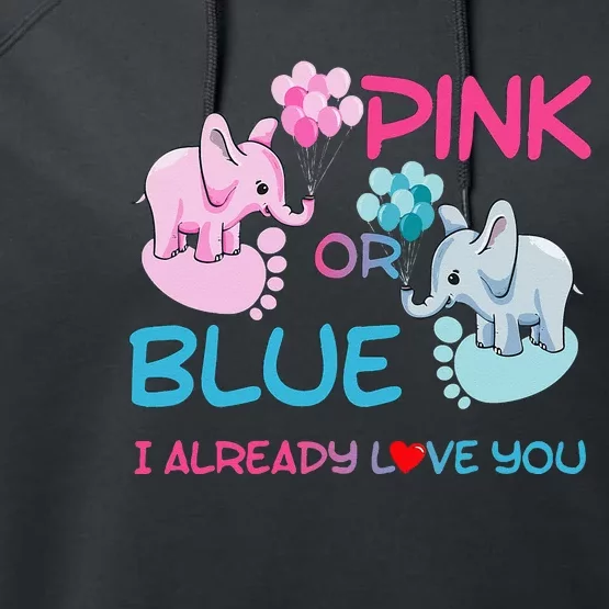 Gender Reveal Pink Or Blue Boy Or Girl Party Supplies Family Performance Fleece Hoodie