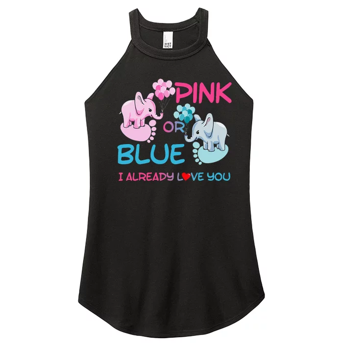 Gender Reveal Pink Or Blue Boy Or Girl Party Supplies Family Women’s Perfect Tri Rocker Tank