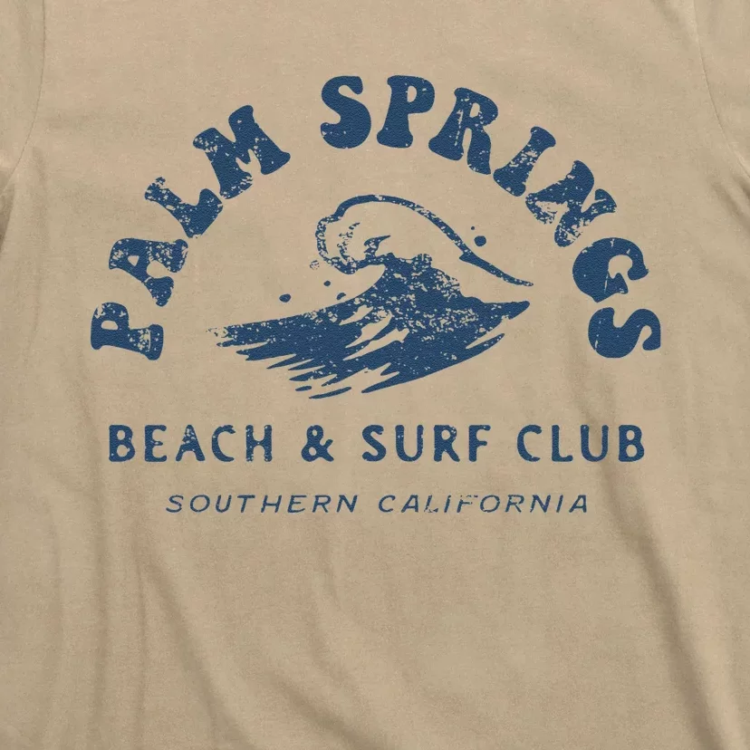 Groovy Retro Palm Springs Beach Surf Club Summer Vacations T-Shirt