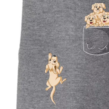 Golden Retriver Pocket Doggie 3-End Fleece Hoodie