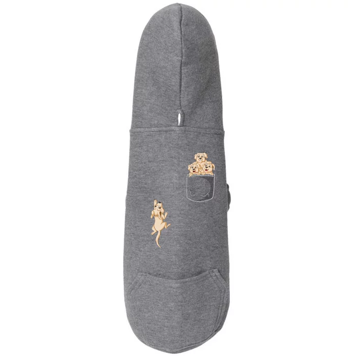 Golden Retriver Pocket Doggie 3-End Fleece Hoodie