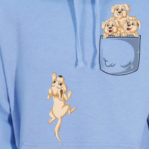 Golden Retriver Pocket Unisex Surf Hoodie