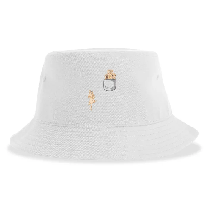 Golden Retriver Pocket Sustainable Bucket Hat