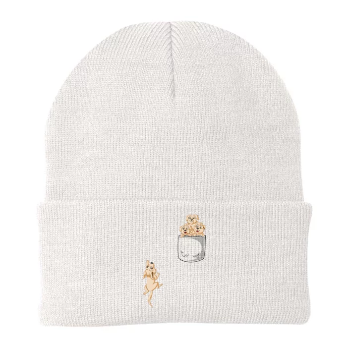 Golden Retriver Pocket Knit Cap Winter Beanie